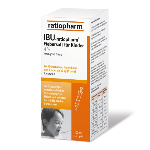 IBU-RATIOPHARM Fiebersaft f&uuml;r Kinder 40 mg/ml