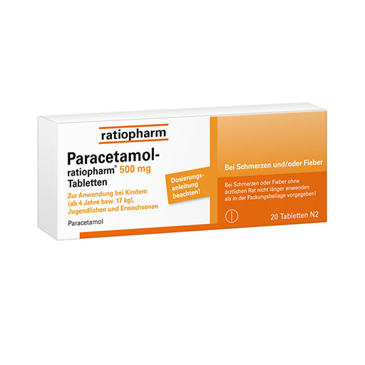 PARACETAMOL-ratiopharm 500 mg Tabletten