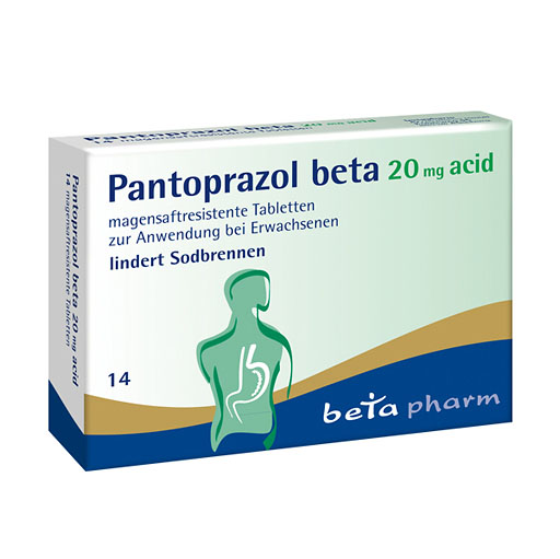 PANTOPRAZOL beta 20 mg acid magensaftres.Tabletten