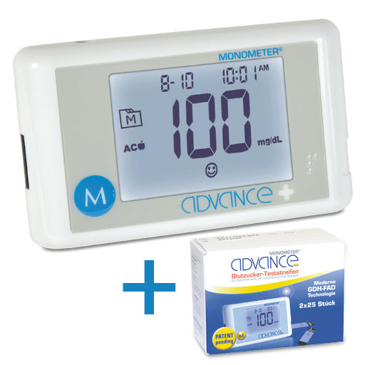 ADVANCE Plus Monometer Blutzuckermessger&auml;t SPARSET MG/DL