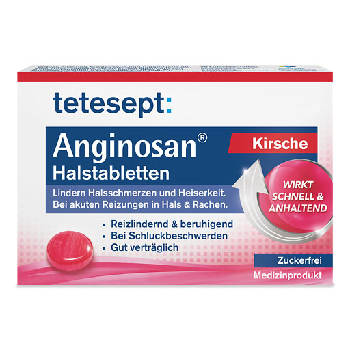 TETESEPT Anginosan Halstabletten zuckerfrei Kirsch