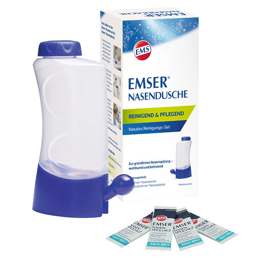 EMSER Nasendusche mit 4 Btl.Nasensp&uuml;lsalz