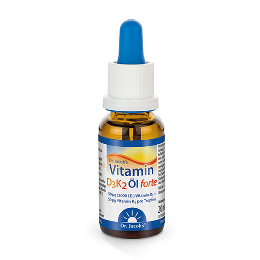 VITAMIN D3K2 &Ouml;l forte 2000 I.E. D3+K2 Dr.Jacob's