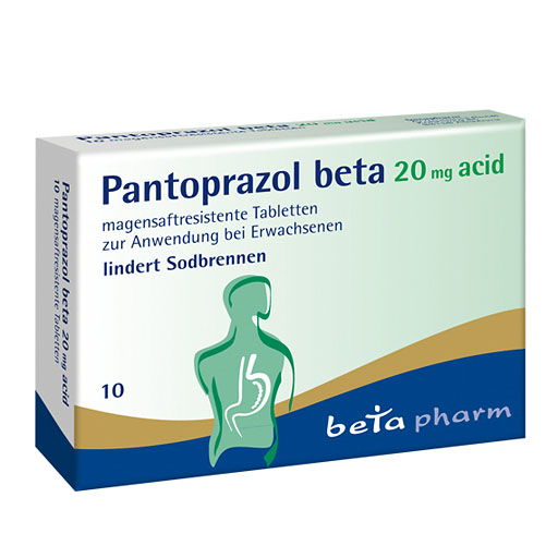 PANTOPRAZOL beta 20 mg acid magensaftres.Tabletten