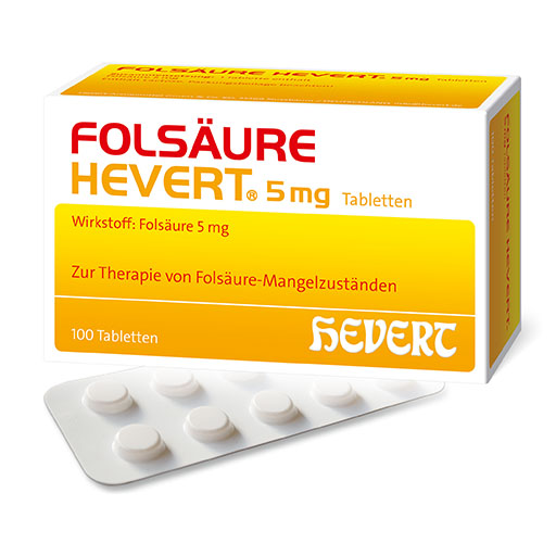 FOLS&Auml;URE HEVERT 5 mg Tabletten