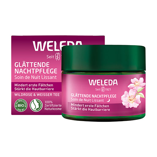WELEDA gl&auml;ttende Nachtpflege Wildrose & wei&szlig;er Tee